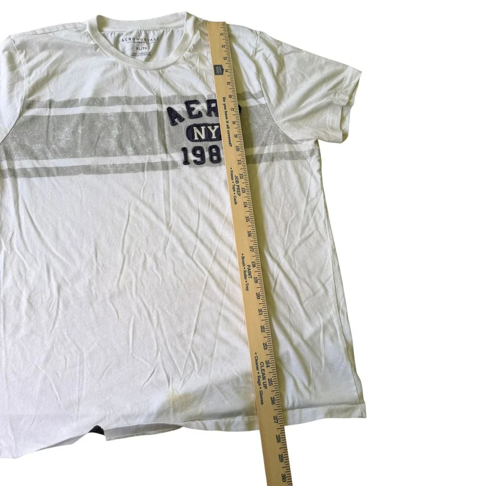 Aeropostale Mens XL White Aero NY 1987 Graphic T-Shirt Short Sleeve Crewneck - Picture 5 of 9